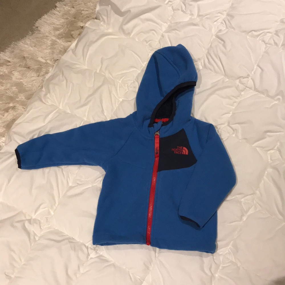 The North Face Blue Zip Fleece - 6-12 Months